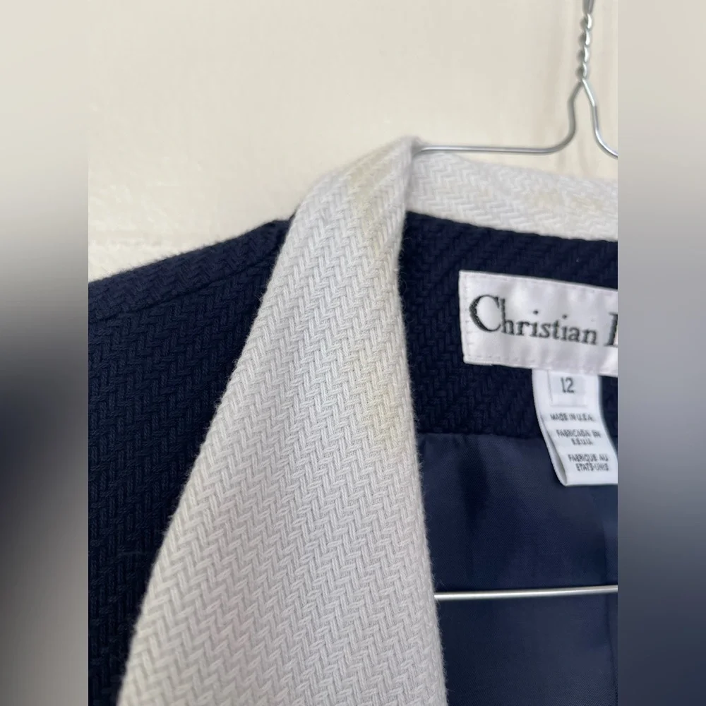 Dior Navy and White Blazer